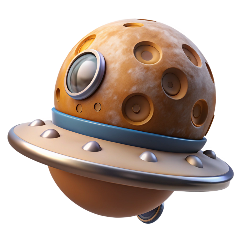 beautiful abstract Spacecraft exploring a distant planet premium png