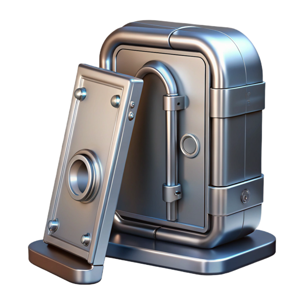 stunning contemporary Spaceship door, metallic, sliding mechanism 4K png