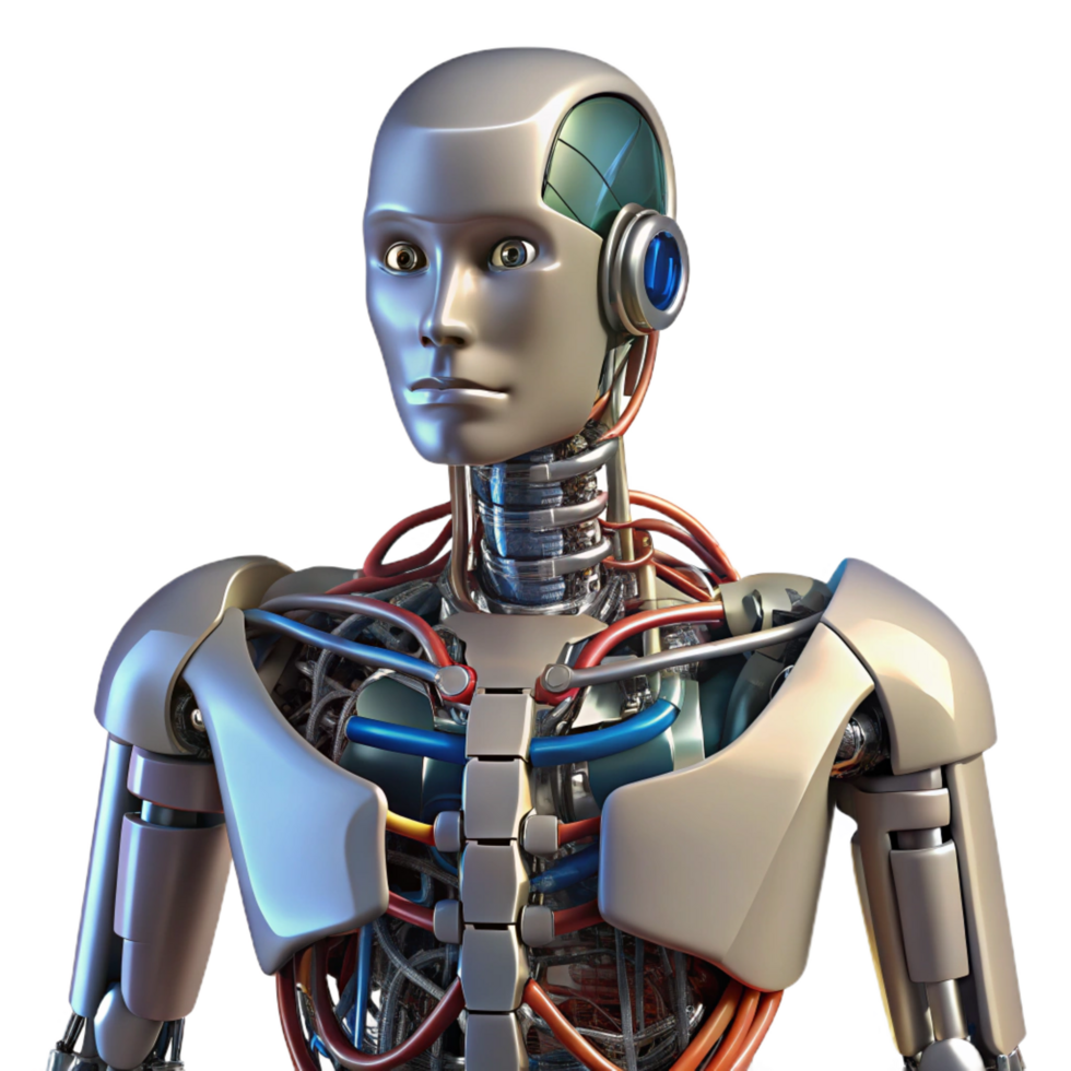 extraordinary contemporary Robot torso, exposed wires and circuits exclusive png