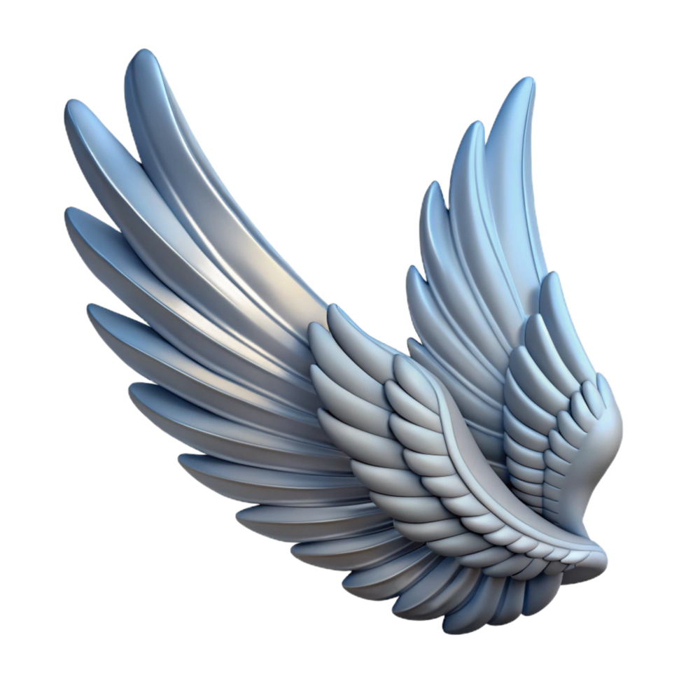 magnificent rustic A detailed, feathered wing belonging to an angel, high resolution png