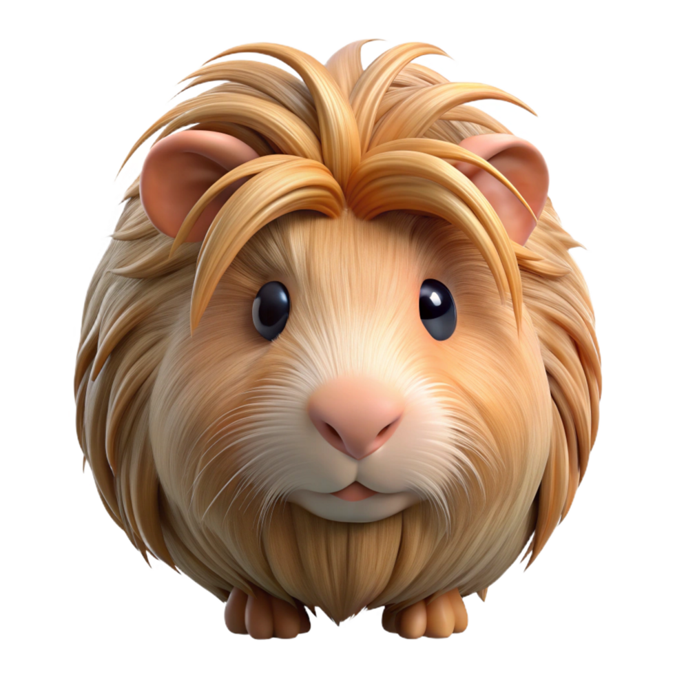 beautiful abstract A guinea pig with long hair original png