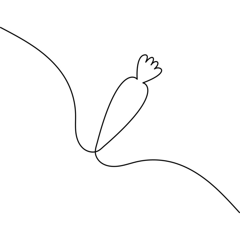 This artwork proves that even carrots can be elegant in line art form vector
