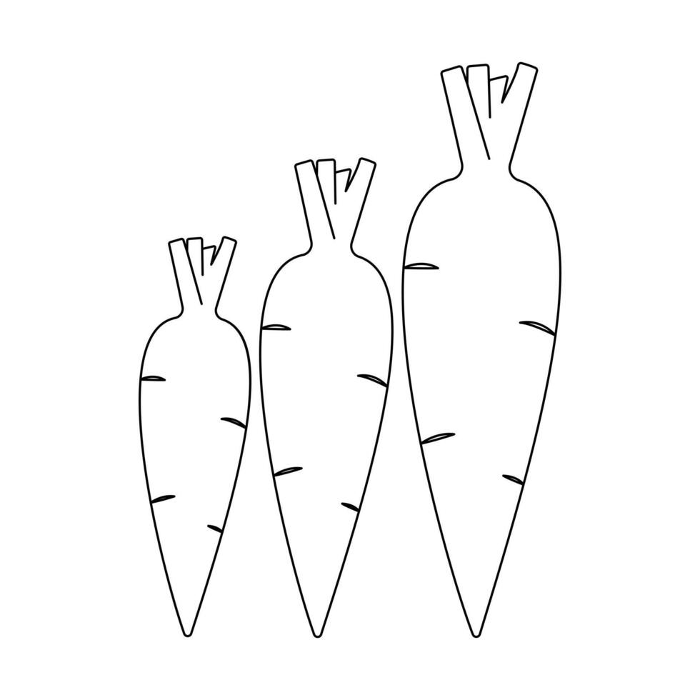 Carrot single-line art creatively captures the essence of a carrot with a single, flowing line, symbolizing both simplicity and natural beauty vector