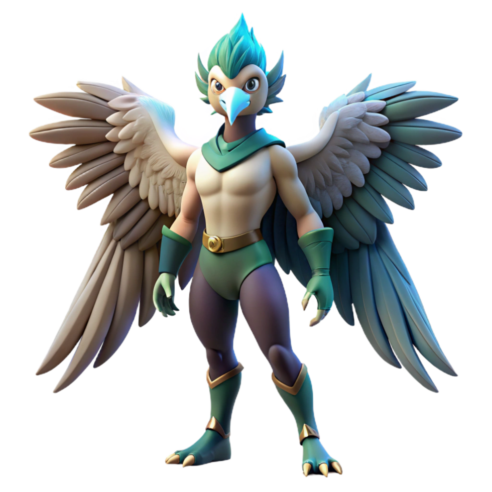 stunning classic Harpy, half-human, half-bird authentic png