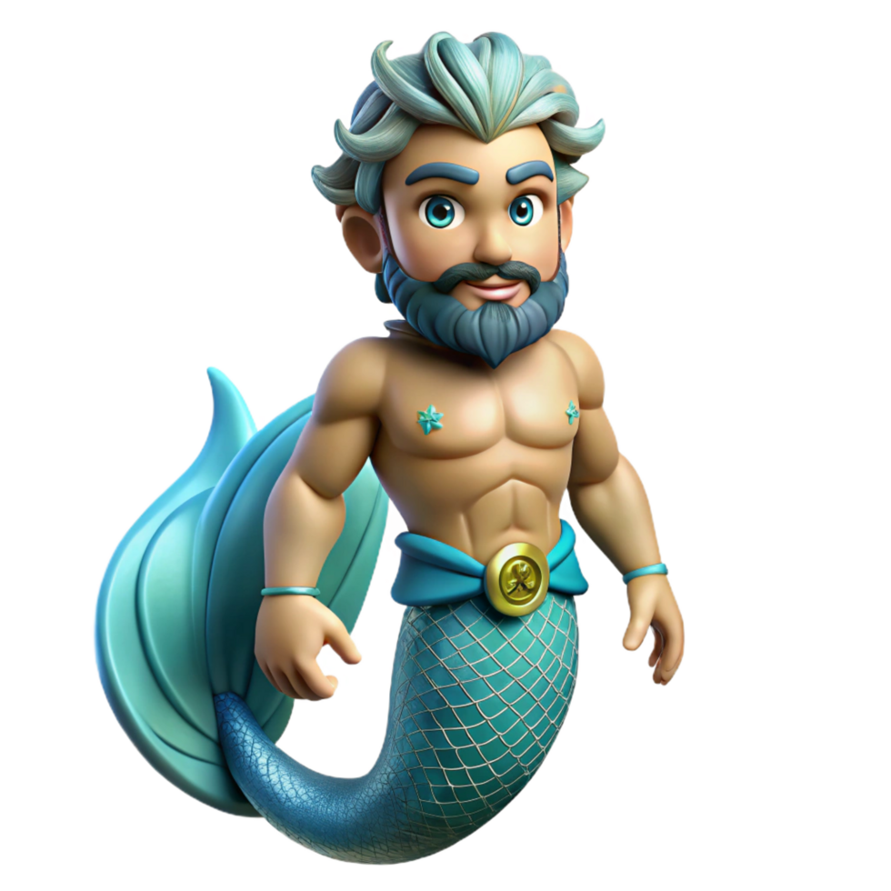 wonderful abstract Triton, merman, son of Poseidon premium png