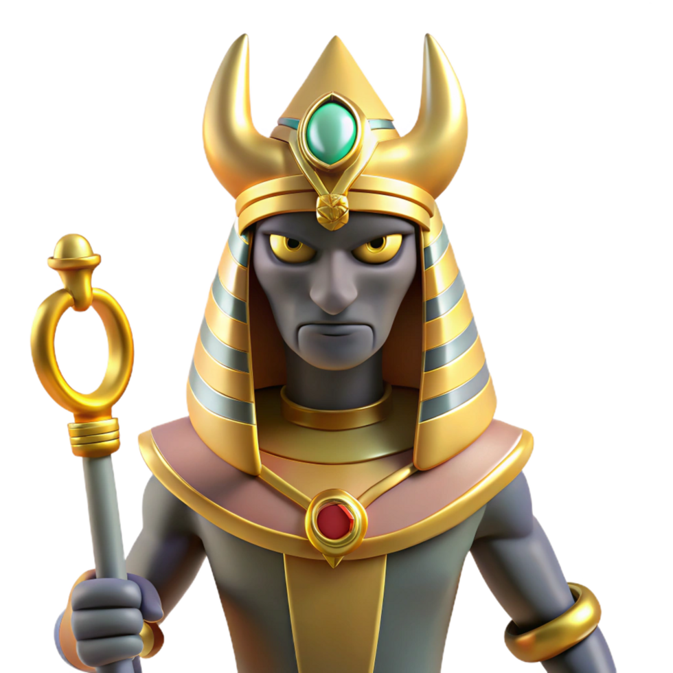 serene modern Osiris, Egyptian god of the underworld original png