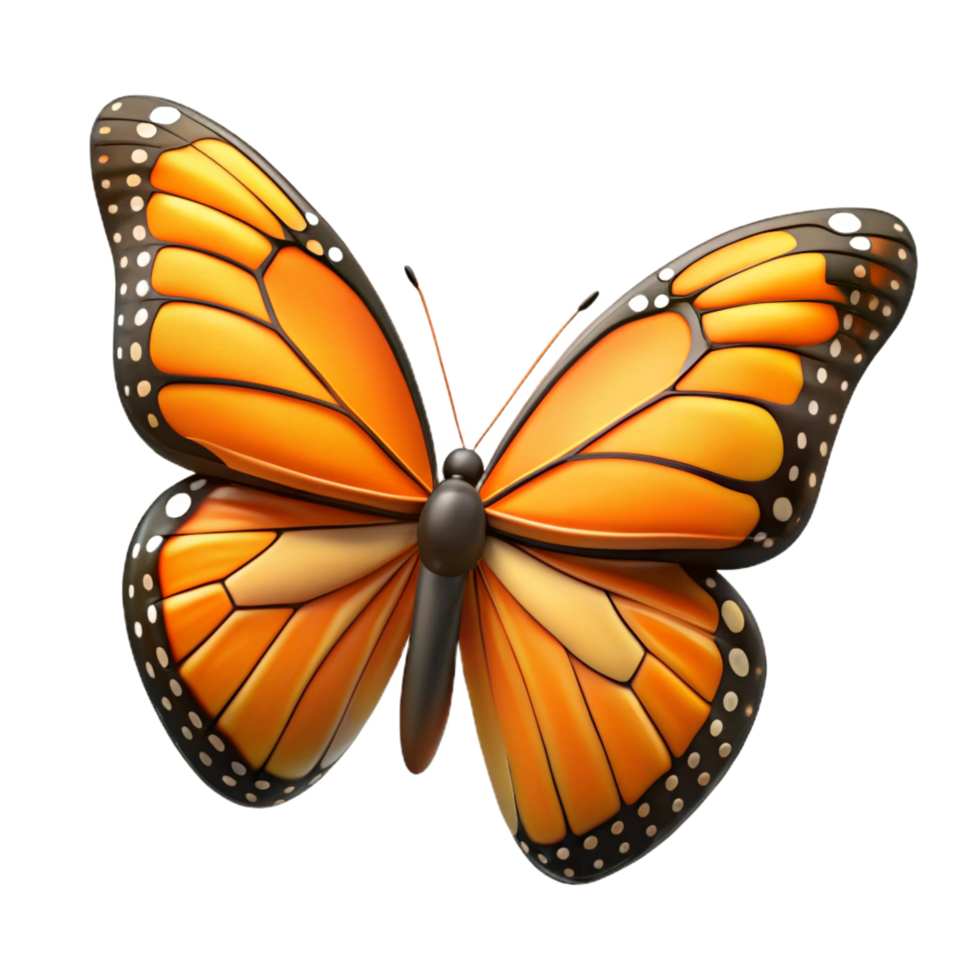 impressive creative Monarch butterfly wings open professional png