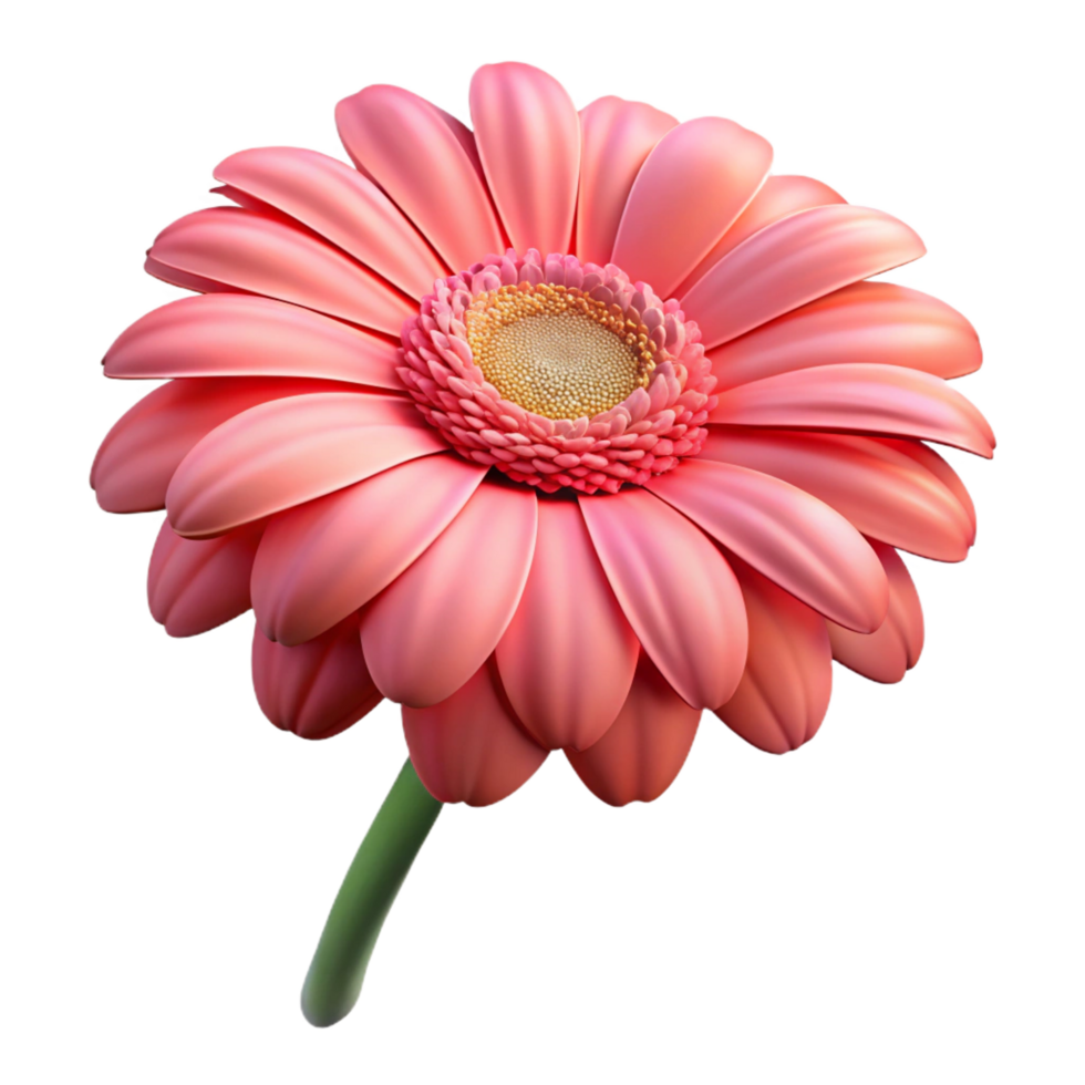 serene contemporary Single gerbera daisy original png