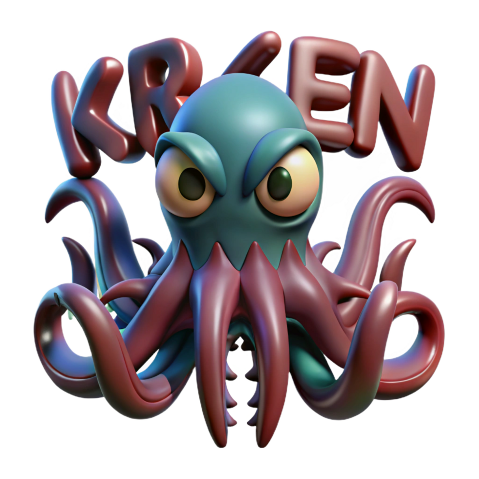beautiful contemporary Kraken, legendary sea monster professional png