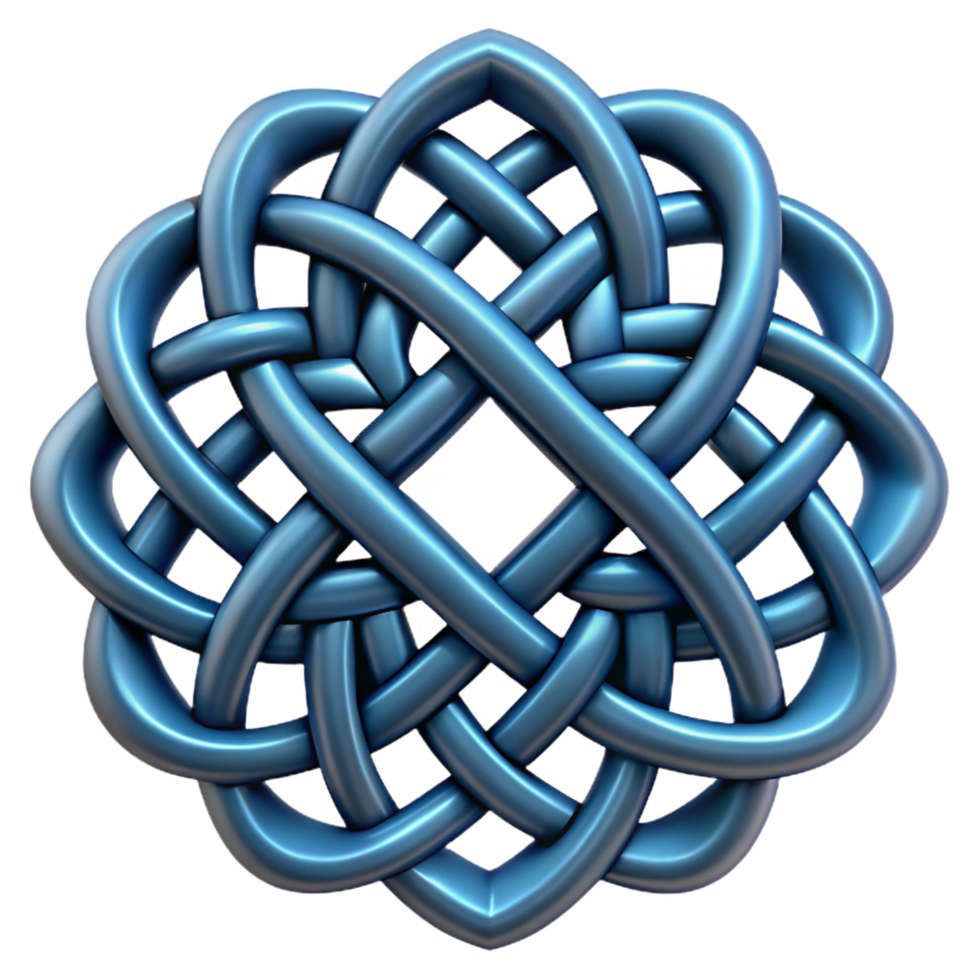 dramatic artistic Celtic Knot, intricate knotwork design authentic png