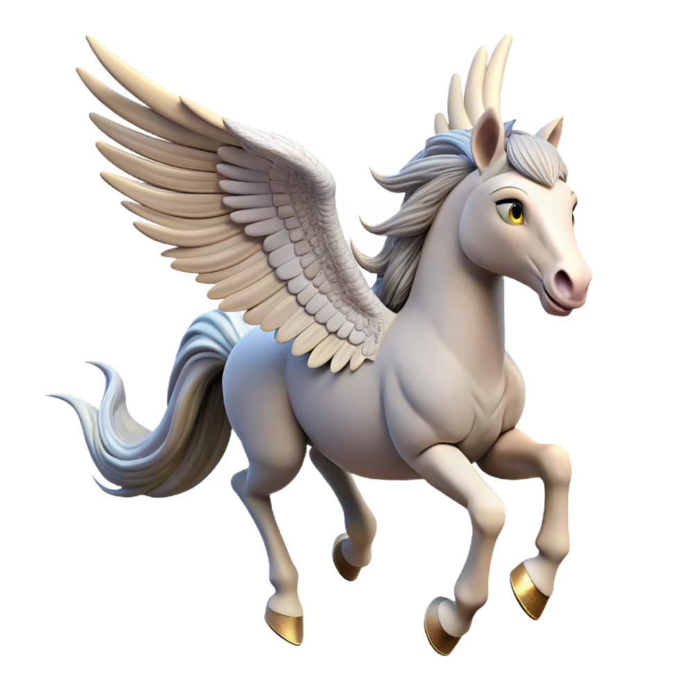 extraordinary classic A majestic pegasus, wings spread wide high resolution png