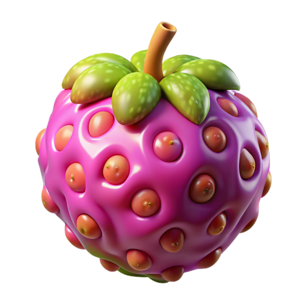 elegant artistic Alien fruit with vibrant colors and unusual texture premium png