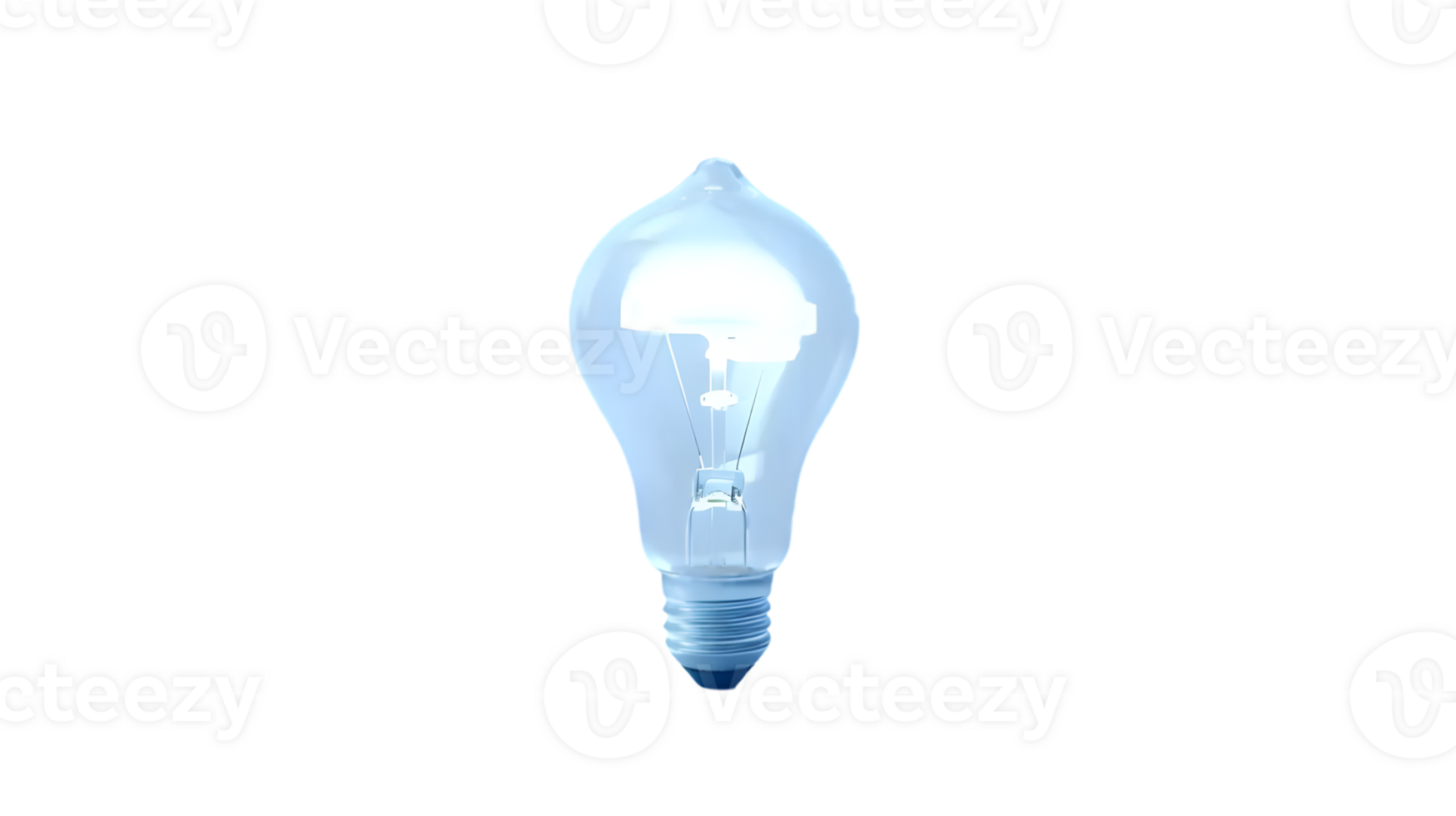 Illuminated Light Bulb on Black Background A Symbol of Ideas and Innovation png