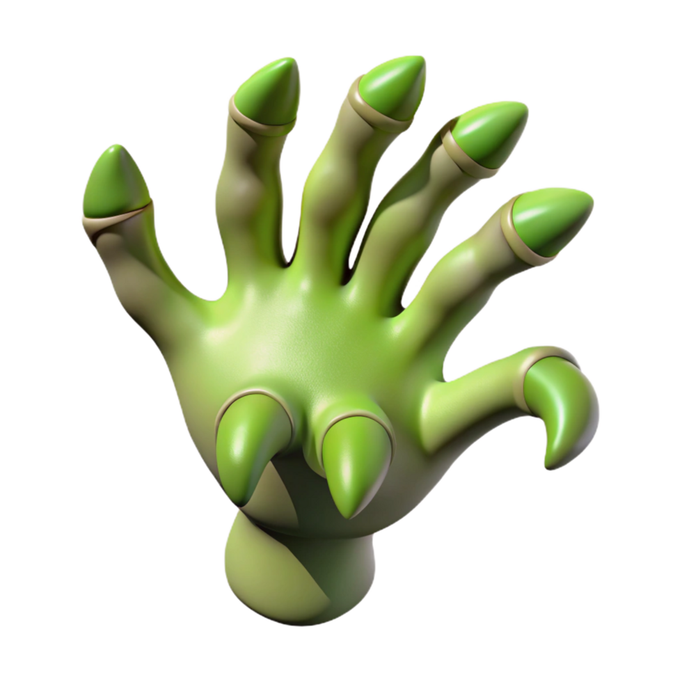 impressive artistic Alien creature hand with clawed fingers detailed png