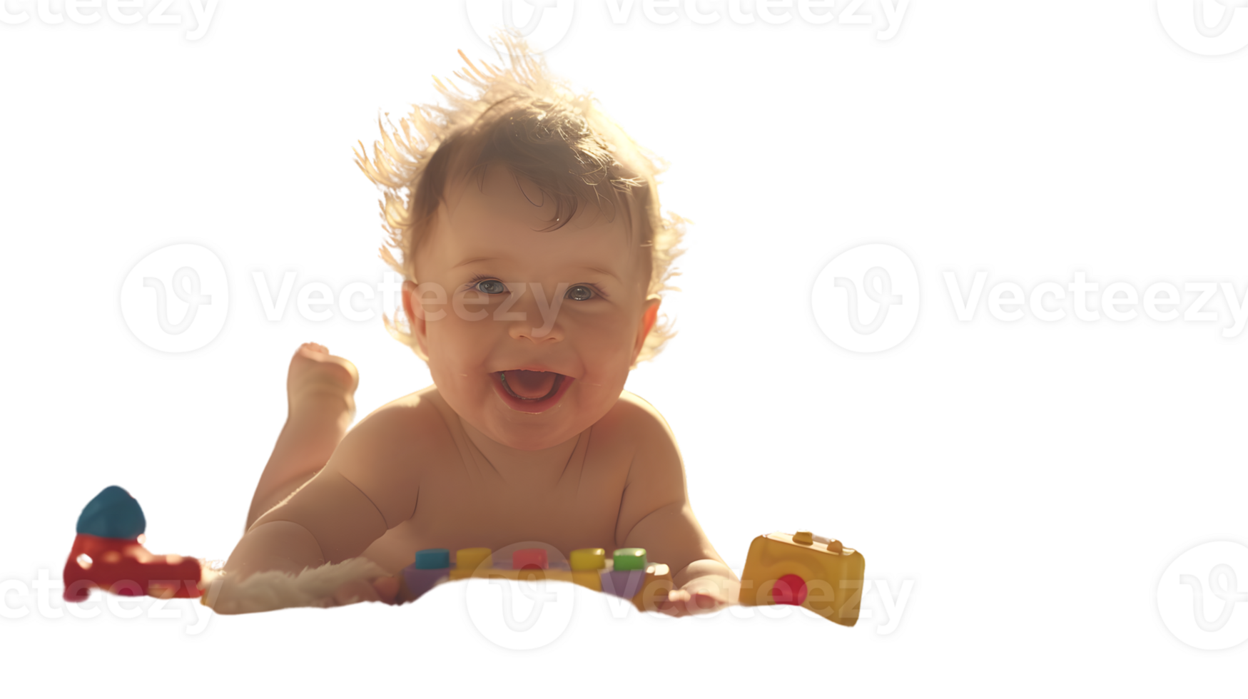 Joyful Baby Playing with Colorful Toys Adorable Infant Laughing and Having Fun Happy Childhoo png