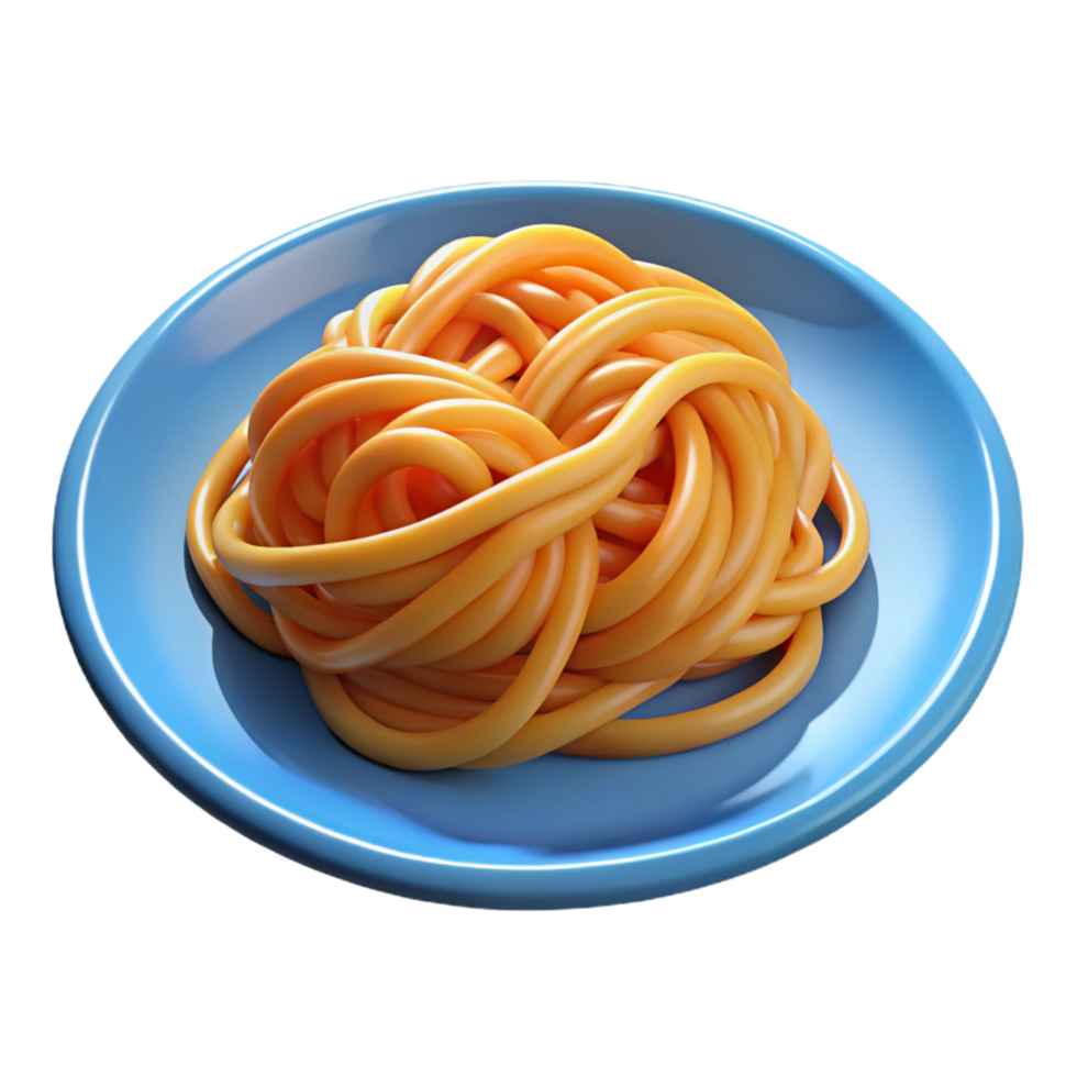 impressive artistic Plate of spaghetti, high resolution png