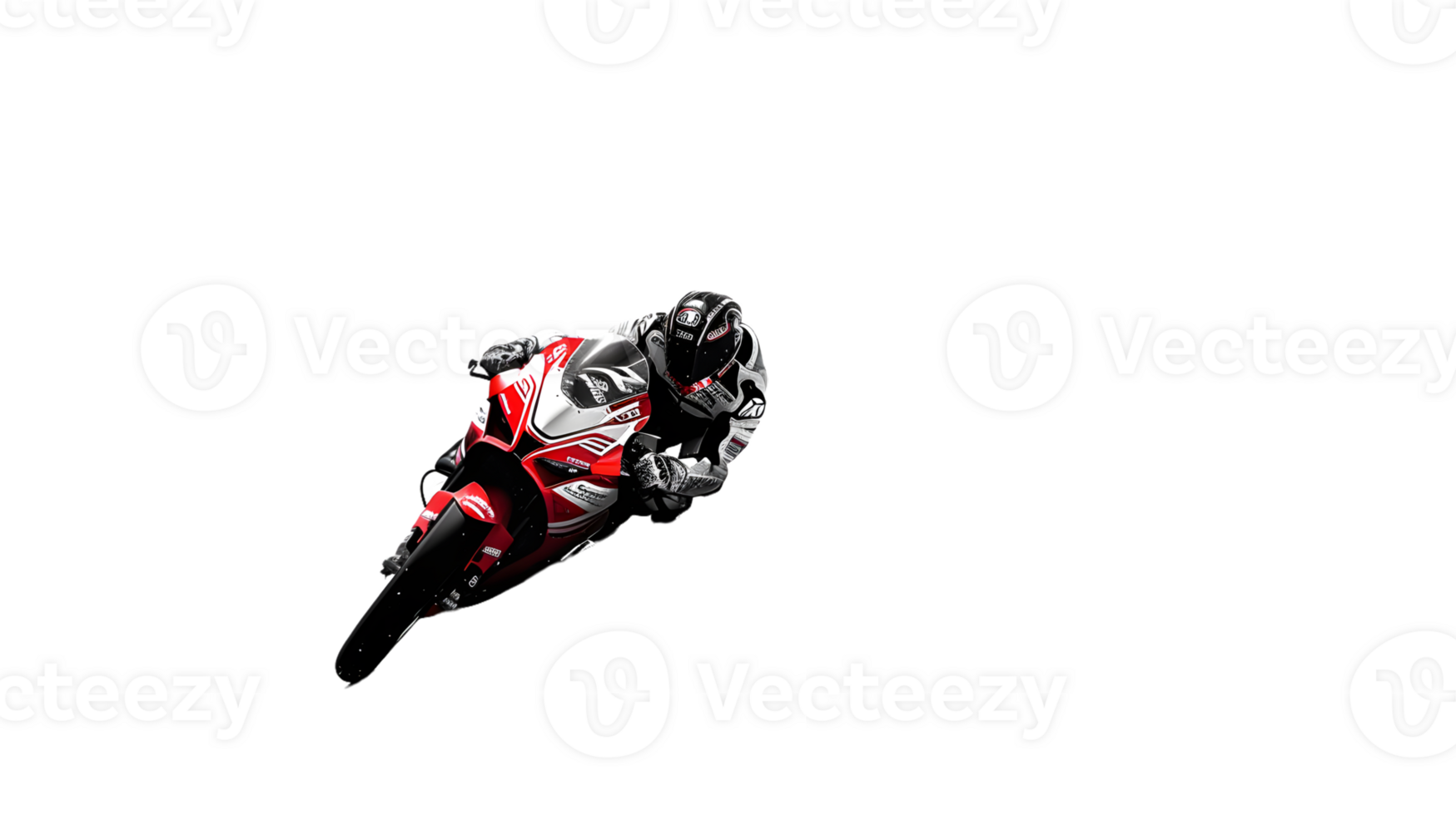 Motorcycle Racer in Action Dynamic Speed and Precision on a Dark Background png