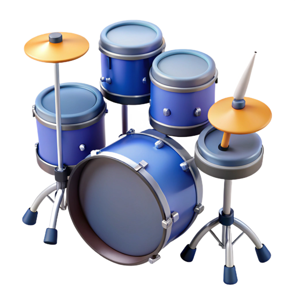 wonderful contemporary Drum set, high resolution png