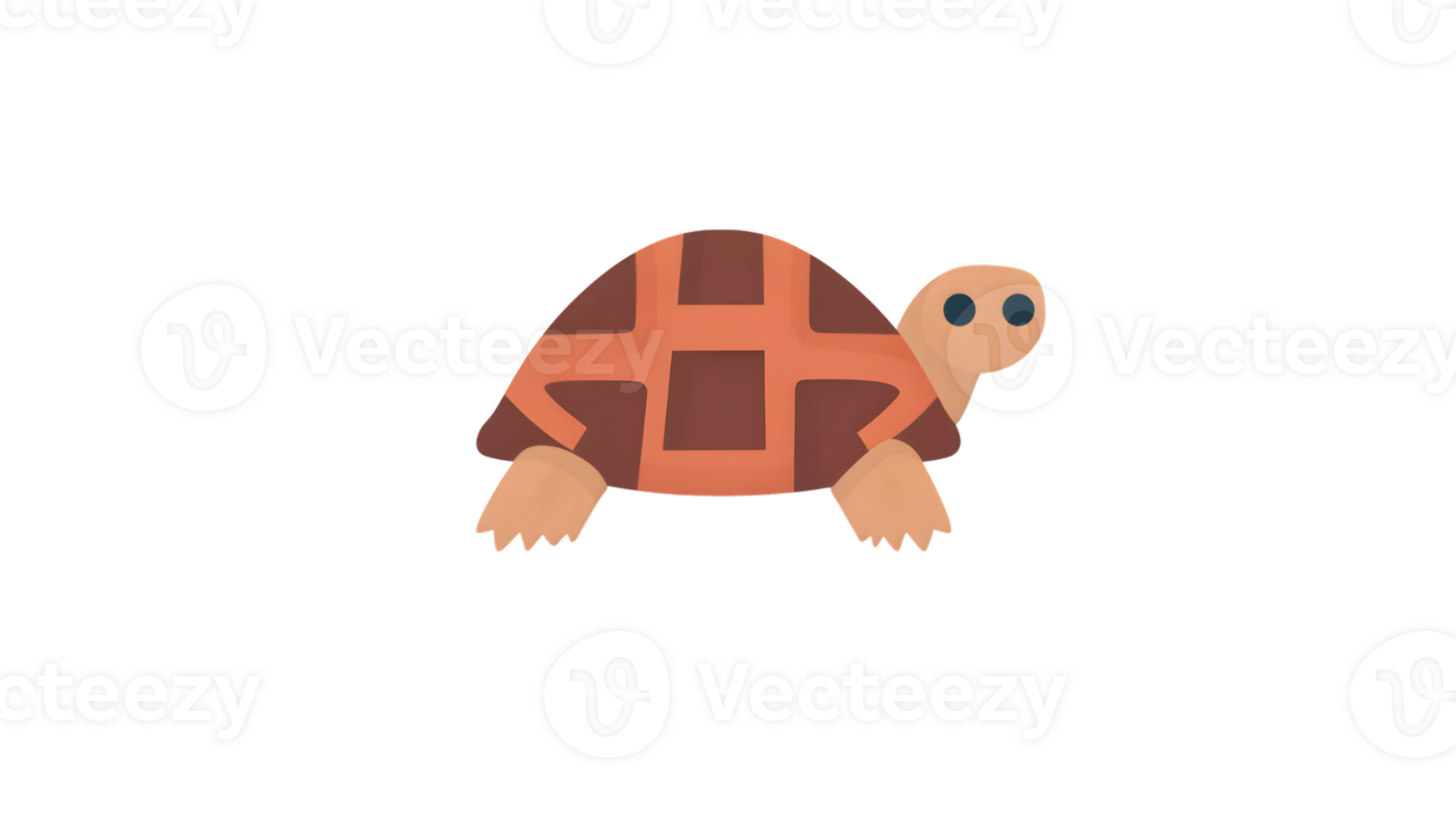 A charming cartoon turtle with a patterned shell perfect for educational materials and childre png
