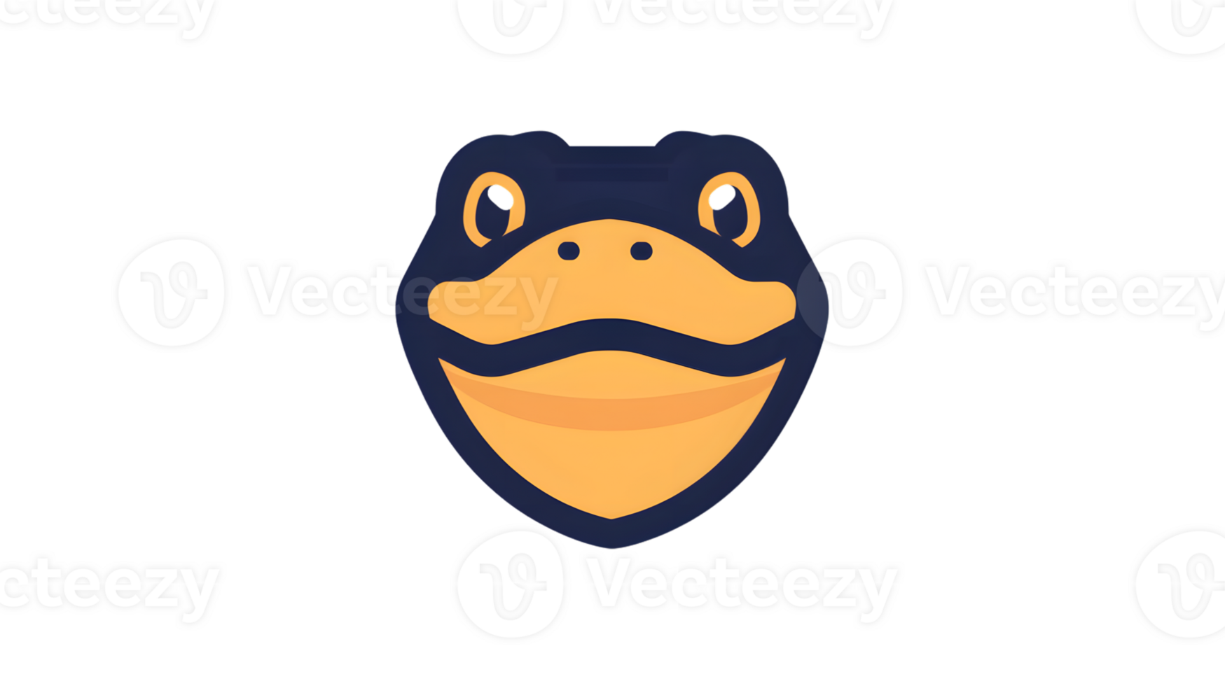A cheerful amphibian character with a wide smile perfect for logos mascots and creative desi png