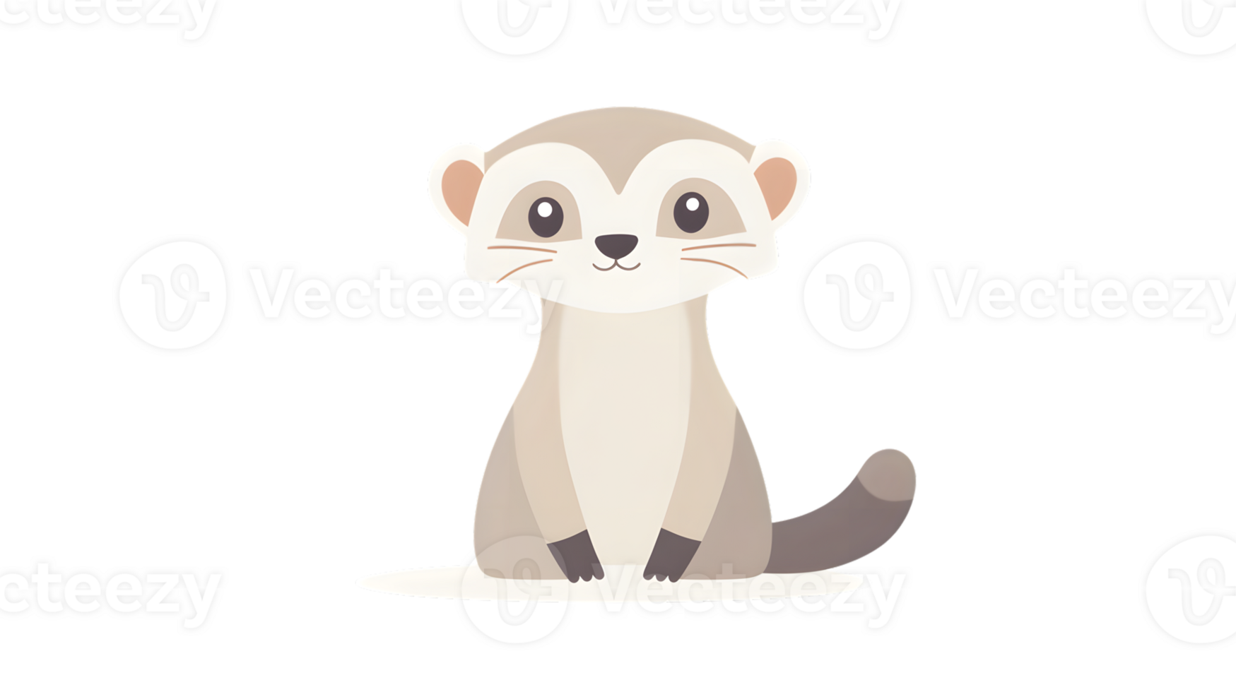 A cute cartoon animal sitting upright with a friendly expression perfect for childrens conten png