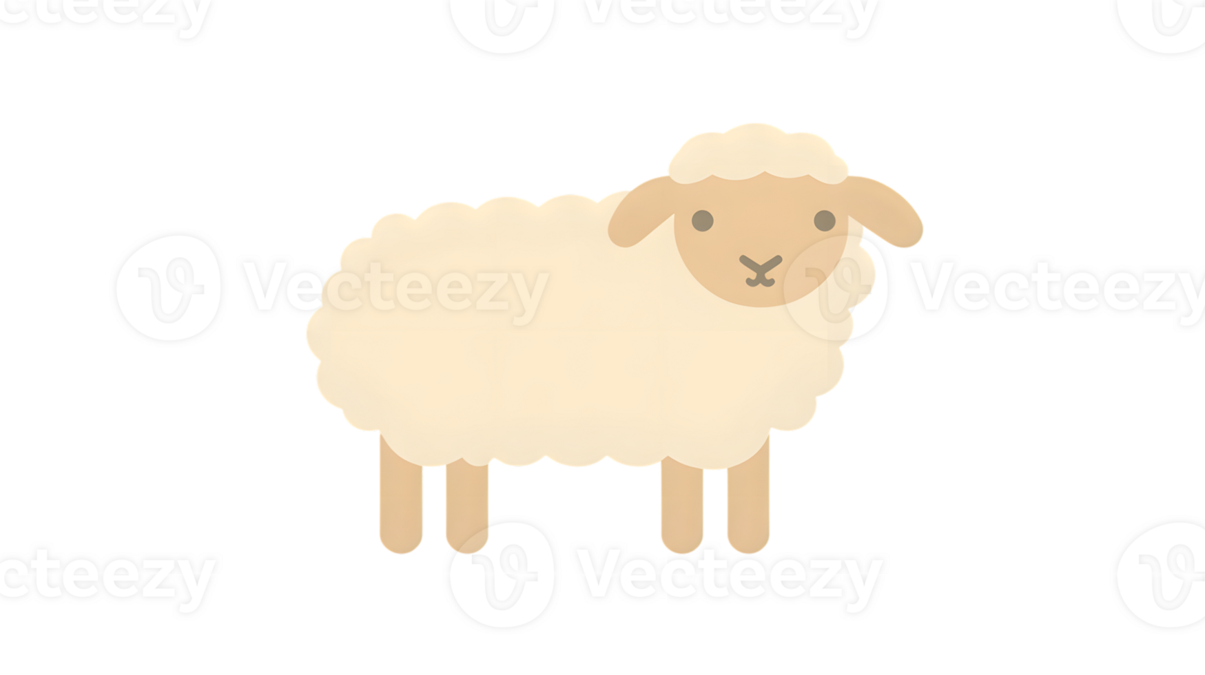 A cute cartoon sheep with fluffy wool perfect for childrens books farmthemed designs and e png