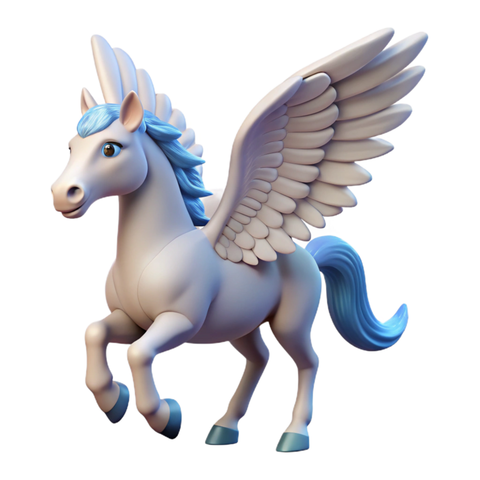 vibrant creative Pegasus, winged horse, authentic png