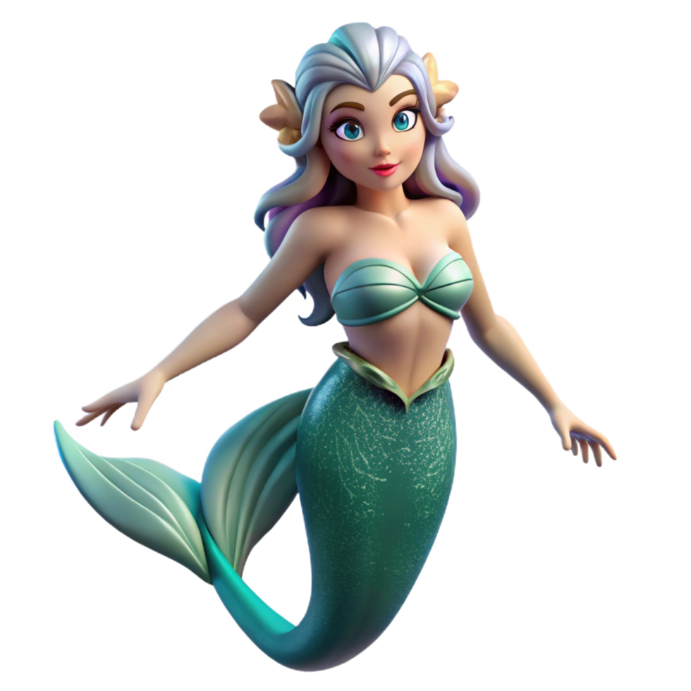 serene creative Siren, enchanting mermaid-like creature, exclusive png