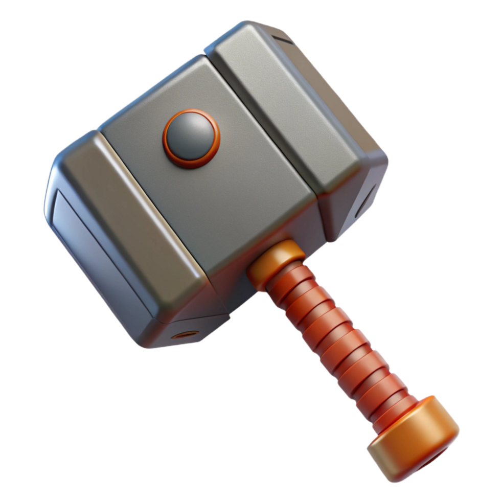 impressive modern Thor's Hammer, Mjolnir, professional png