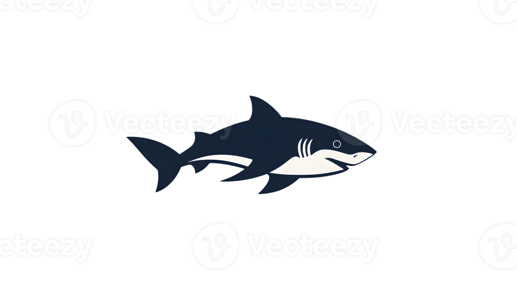 A sleek shark silhouette with sharp teeth perfect for marine life designs and aquatic themes png