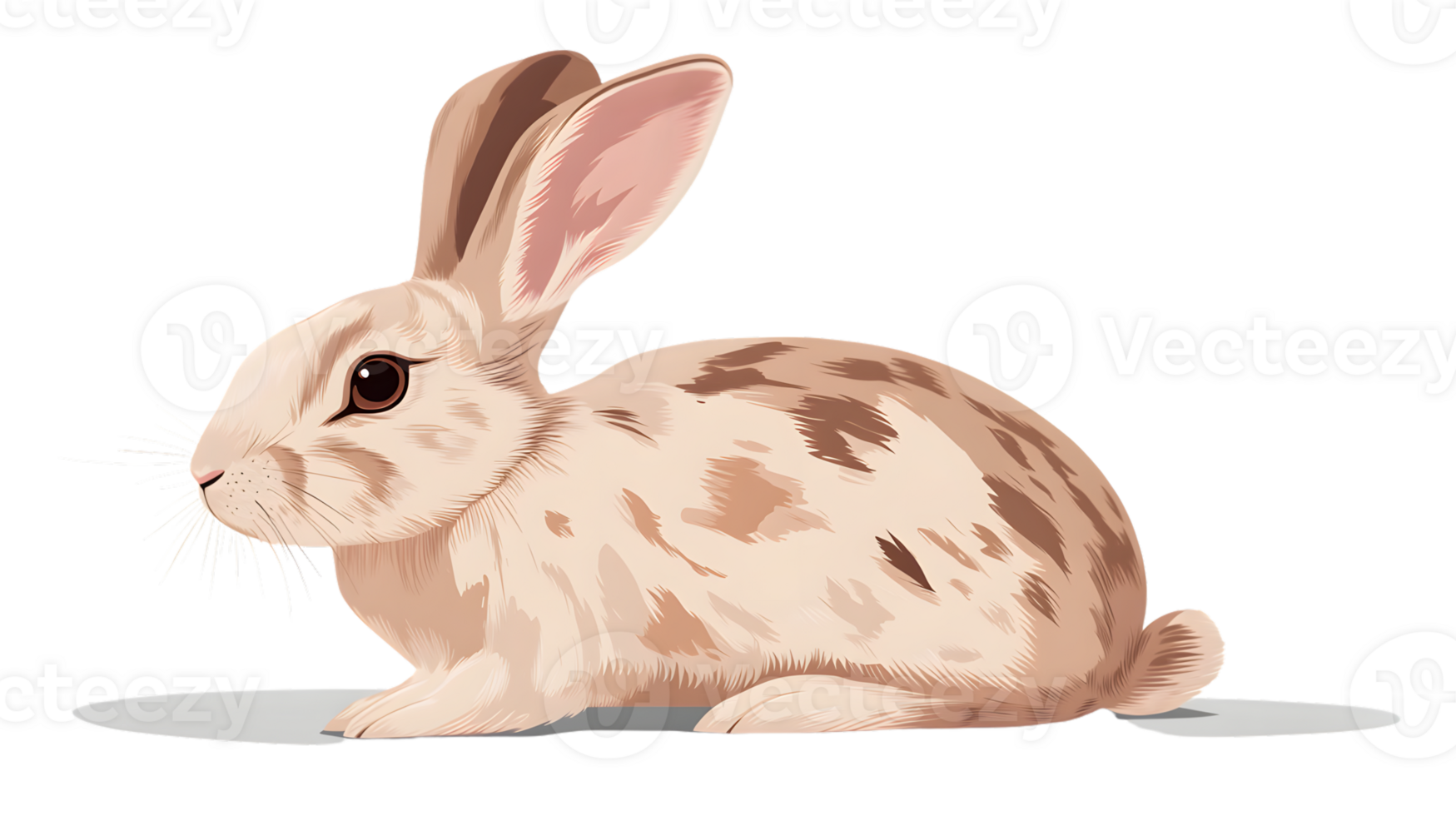 Adorable Rabbit Illustration with Soft Fur and Detailed Features for Nature Wildlife and Anim png