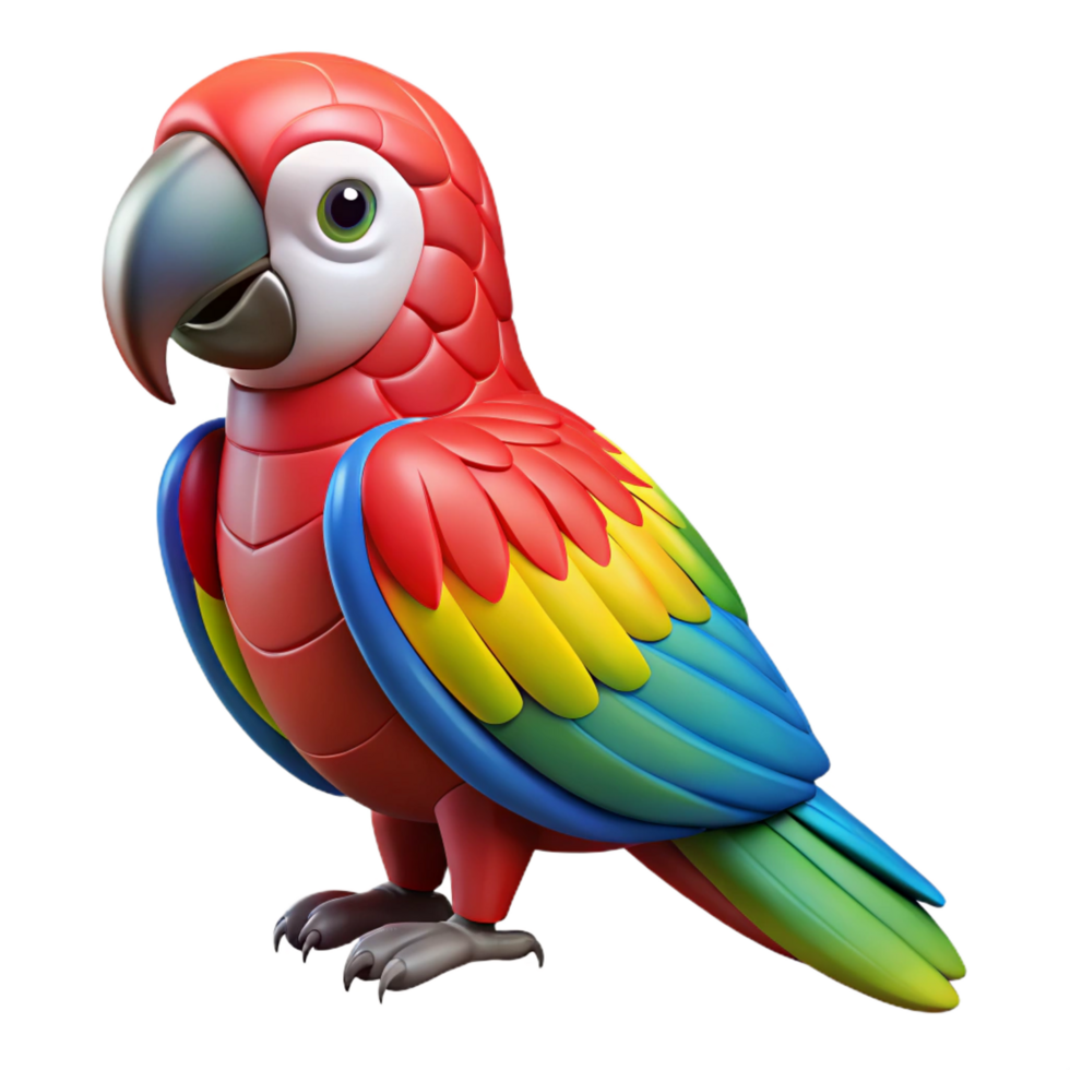 vibrant creative A colorful macaw parrot, perched professional png