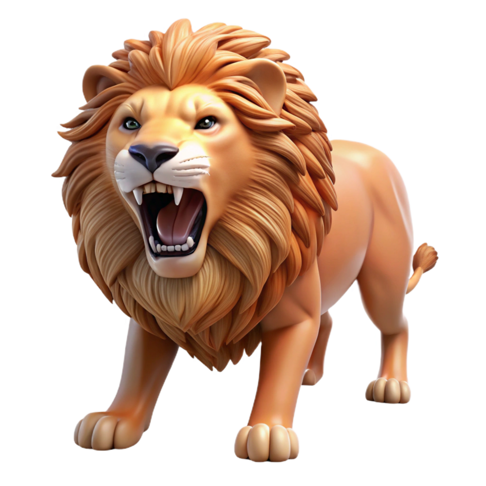 magnificent classic A roaring lion, head and mane detailed png