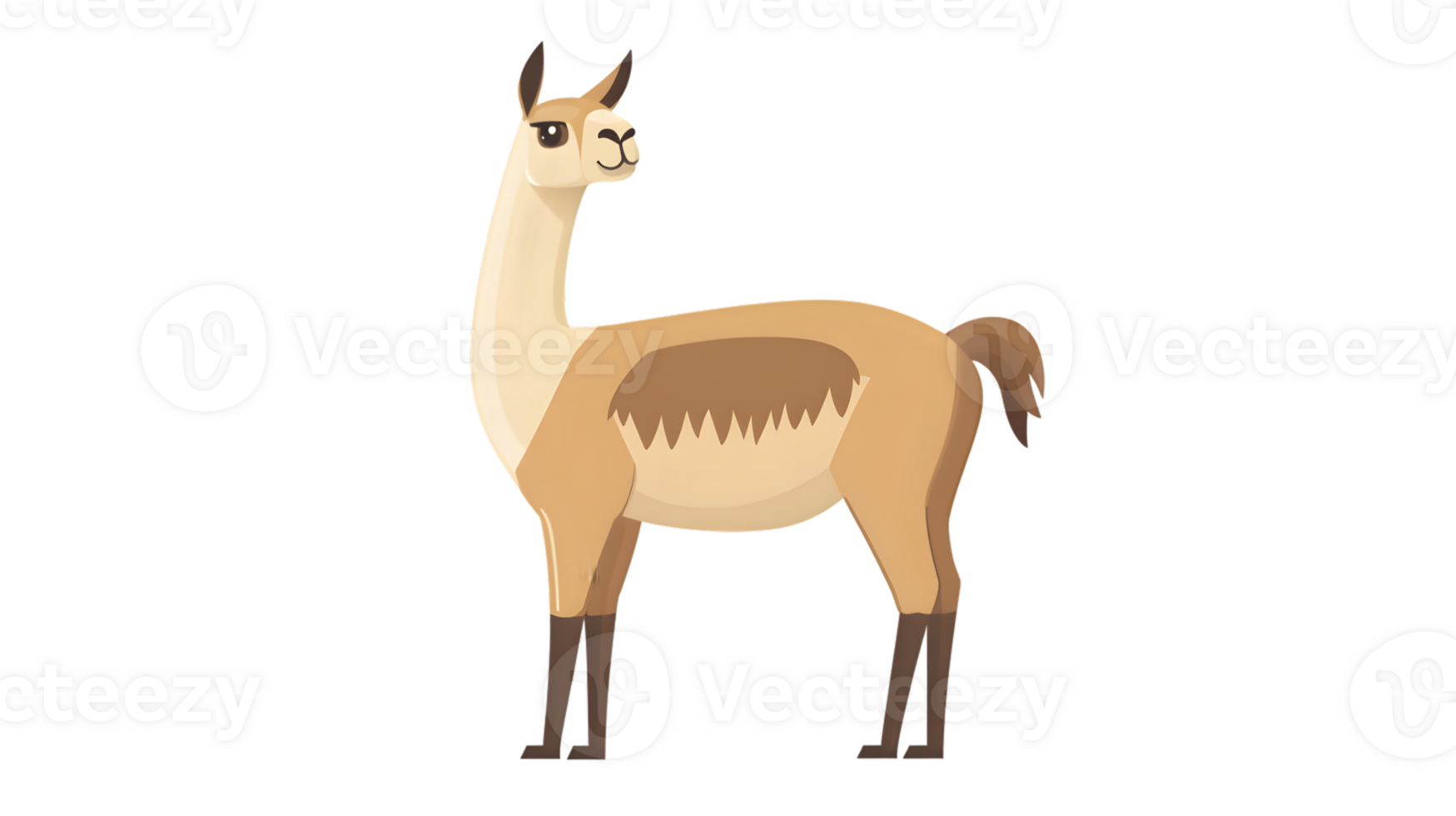 Cute Llama Illustration Cartoon Animal South American Wildlife Perfect for Childrens Books png
