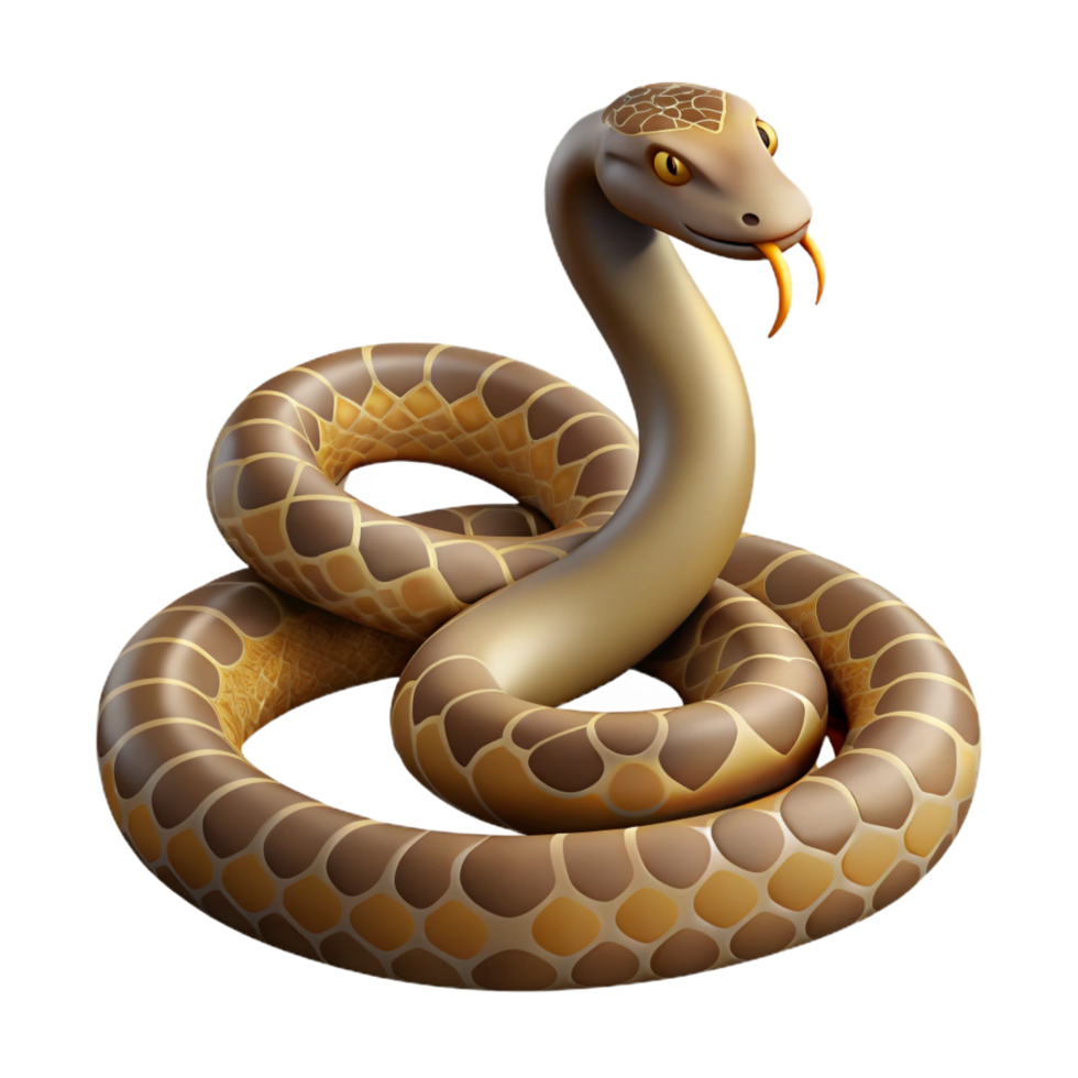 stunning vintage A slithering rattlesnake original png