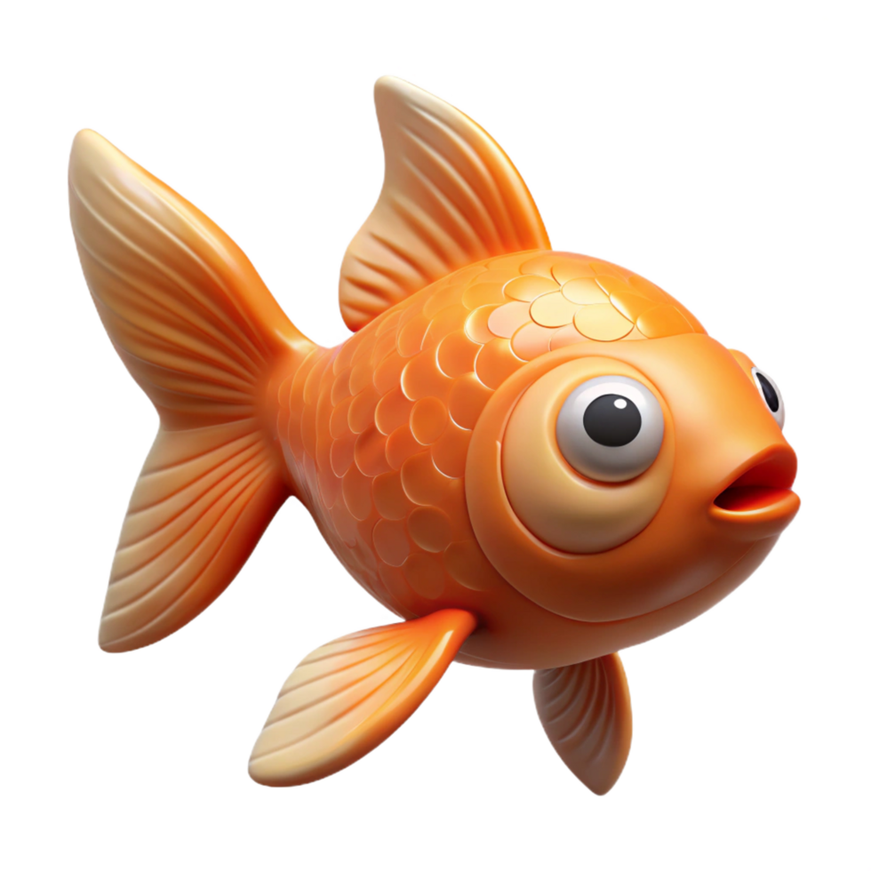 magnificent minimalist A swimming goldfish authentic png