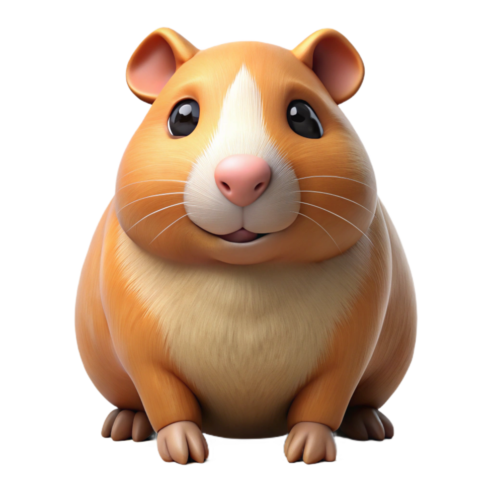 beautiful vintage A sitting guinea pig authentic png