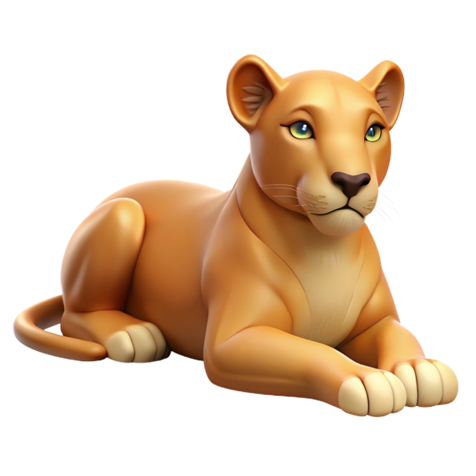 stunning creative A resting lioness professional png