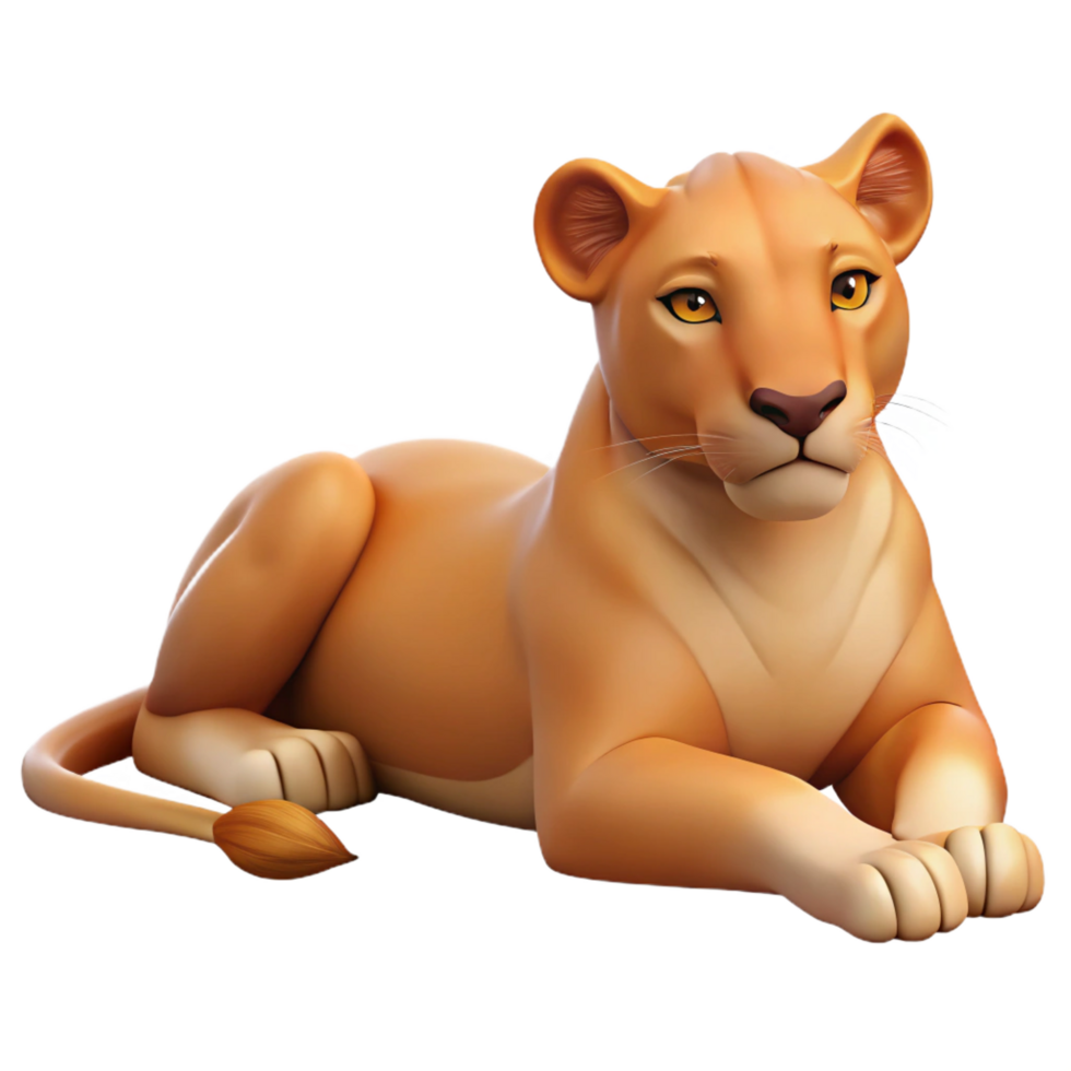 impressive artistic A resting lioness genuine png