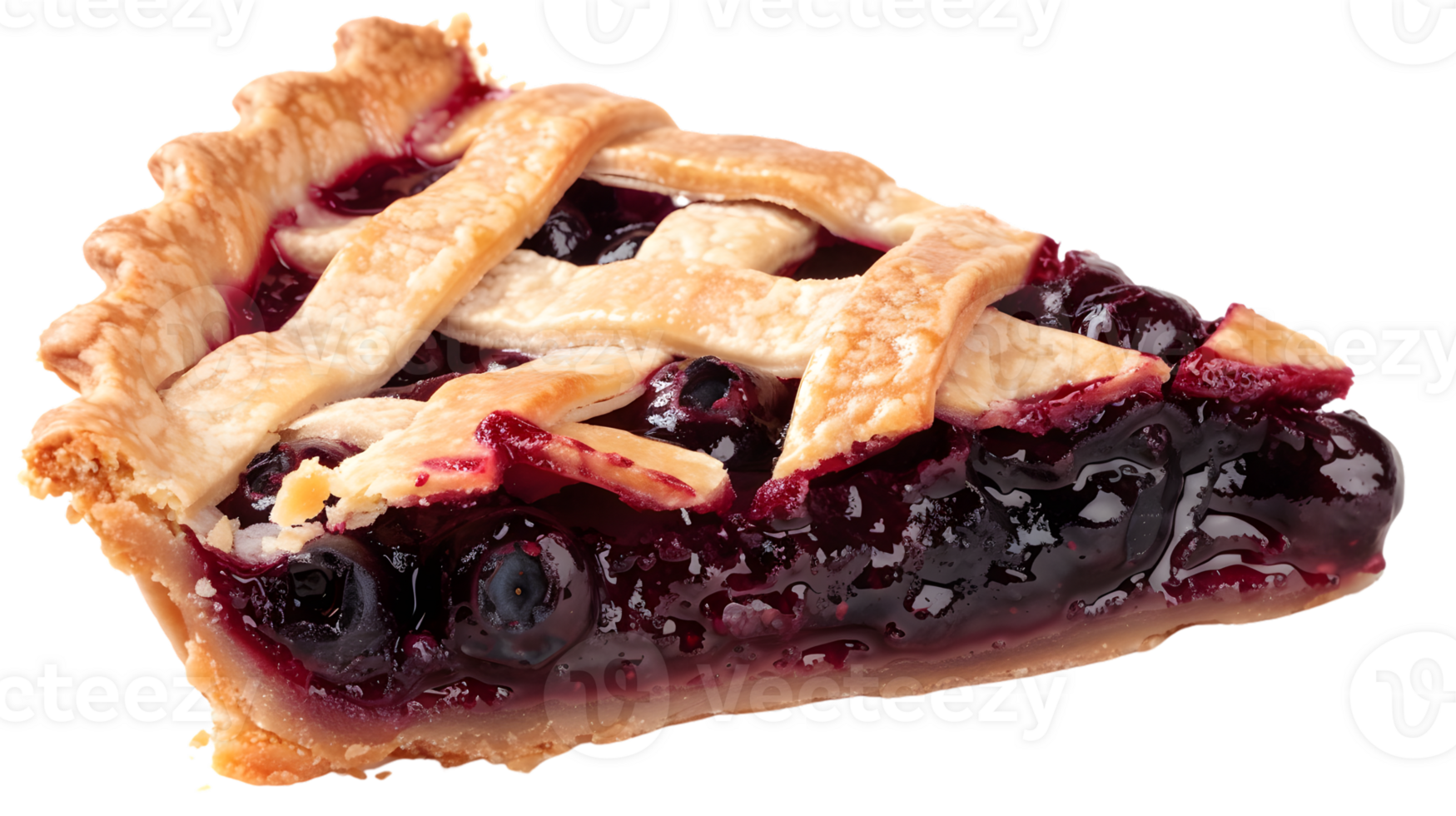 A slice of delicious berry pie with lattice crust png