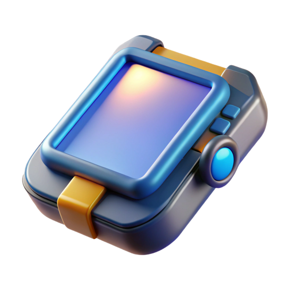 vibrant traditional Futuristic communication device with a flexible touchscreen display authentic png