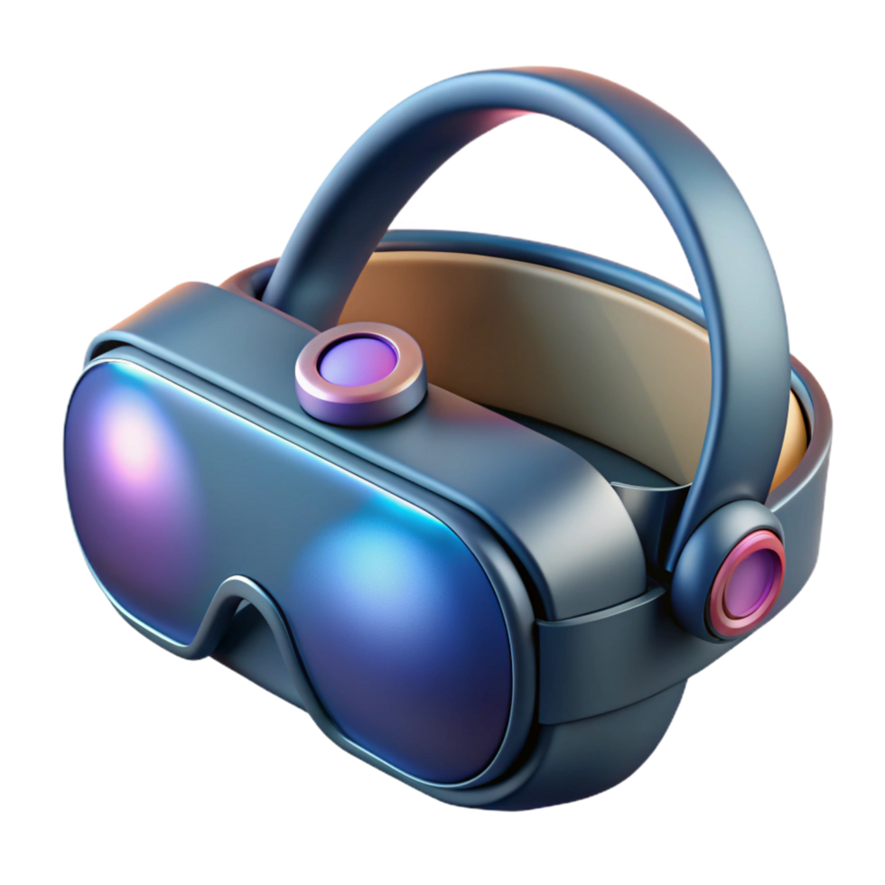 serene creative Advanced virtual reality headset with integrated sensors genuine png