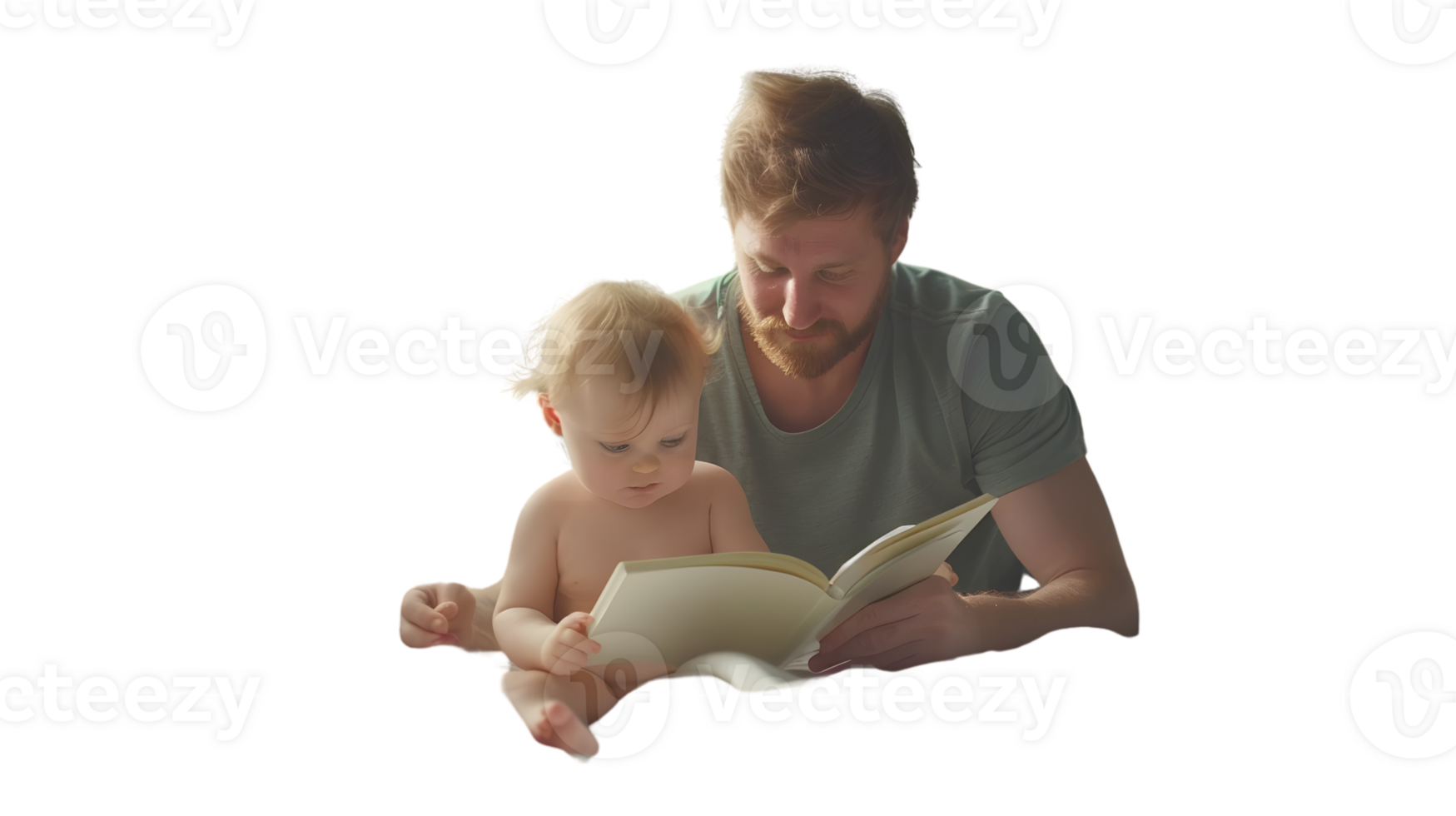 A heartwarming moment of bonding as an adult reads a book to a baby fostering early learning a png
