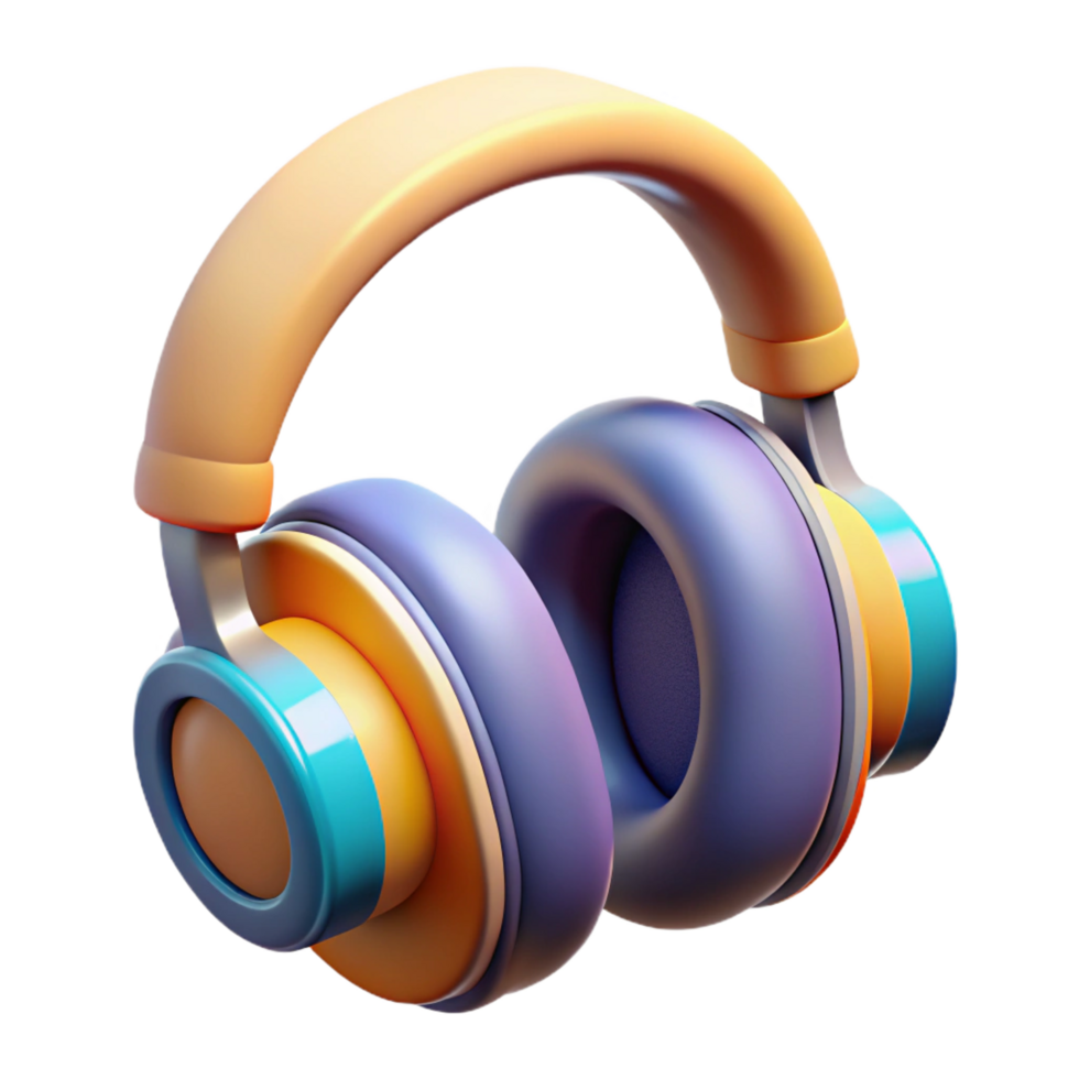 beautiful abstract High-tech headphones with noise cancellation and brainwave sensors professional png