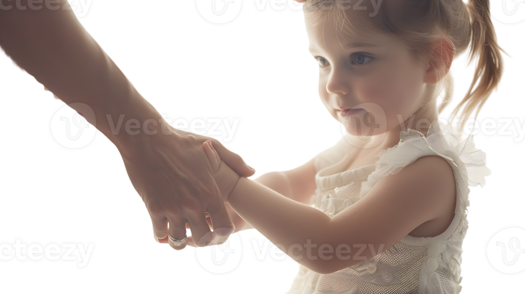 Child Holding Hands with Adult Symbolizing Trust and Connection in a Tender Moment png