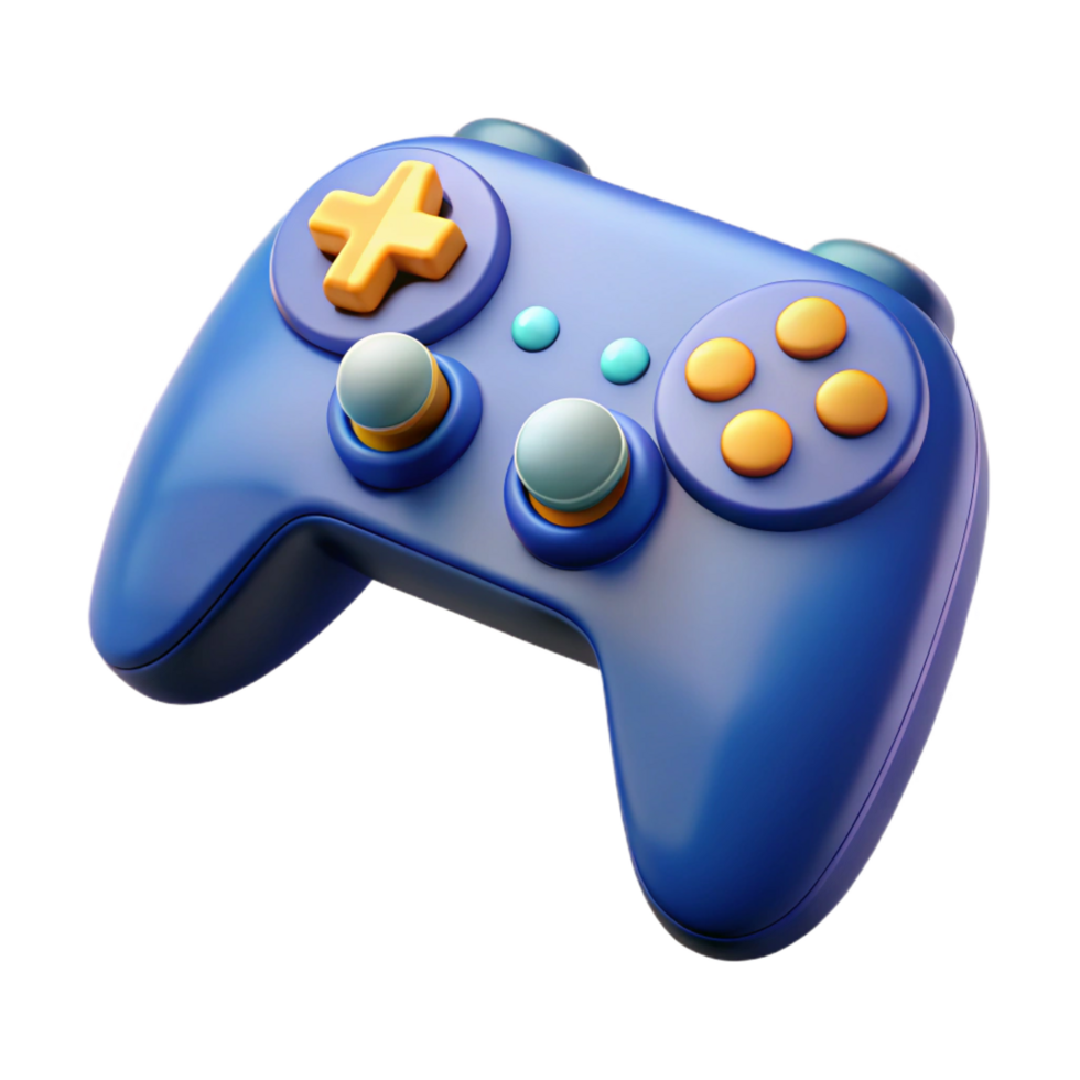 impressive creative Game console controller with analog sticks high quality png