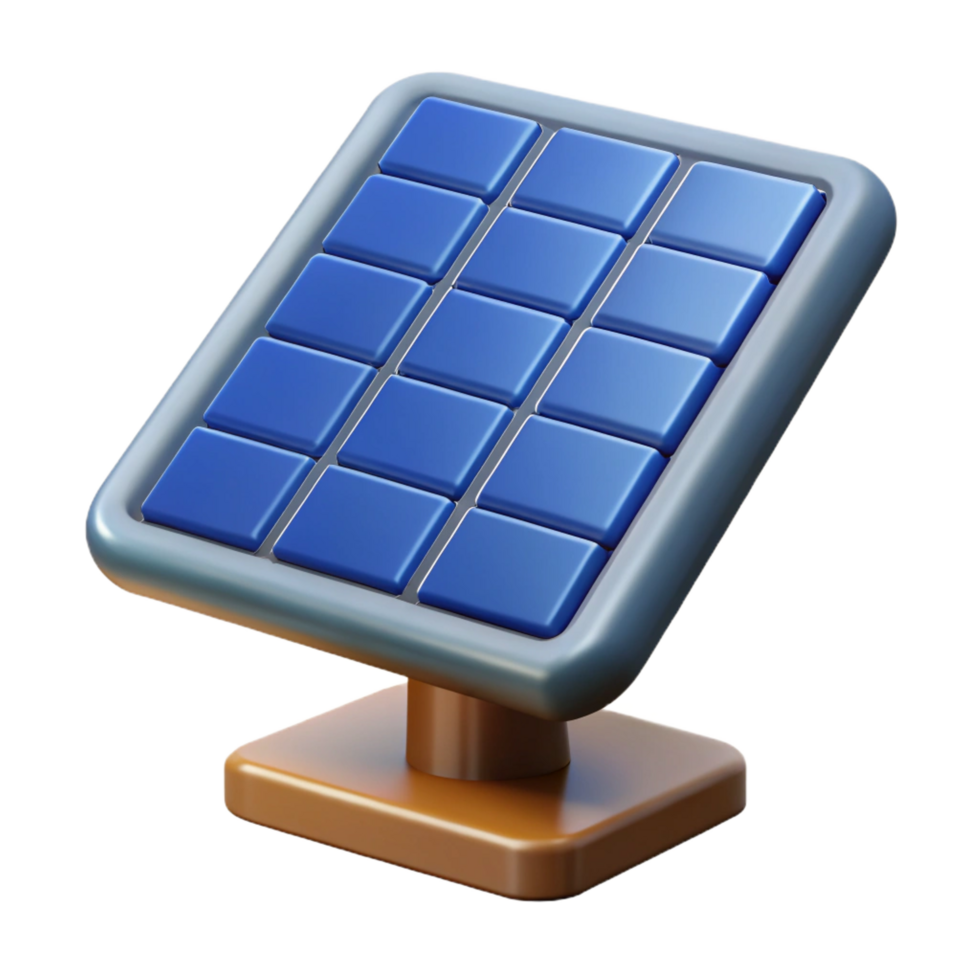 stunning traditional Solar panel with visible cells detailed png