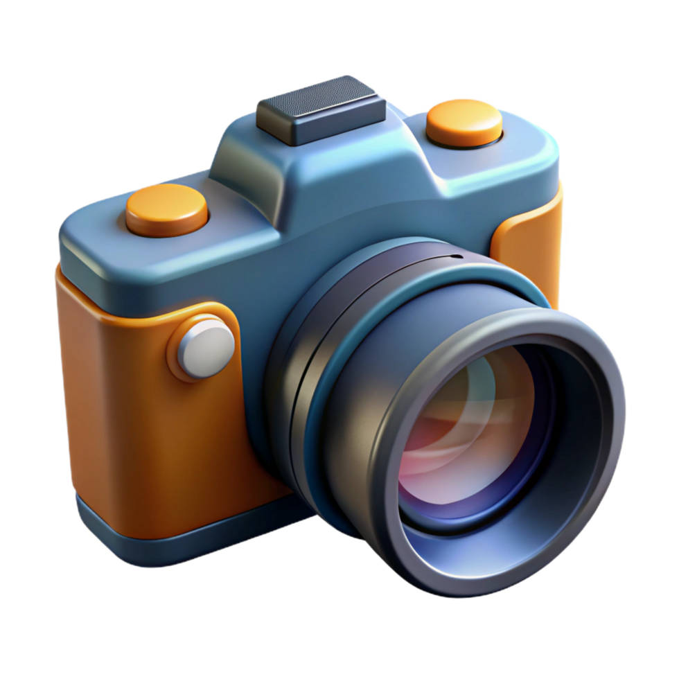magnificent artistic Digital camera with telephoto lens attached genuine png