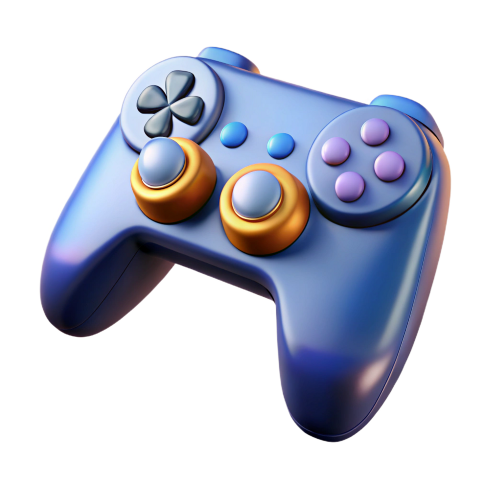 beautiful vintage Game console controller with analog sticks professional png