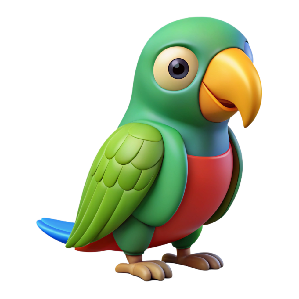 magnificent creative A preening parrot, authentic png